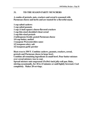 640 Holiday Recipes Volume One