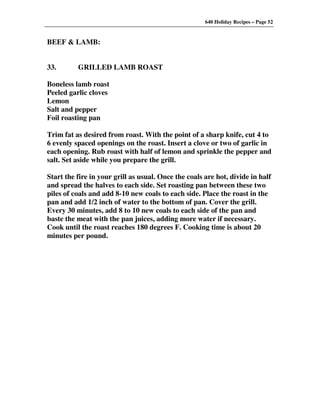 640 Holiday Recipes Volume One