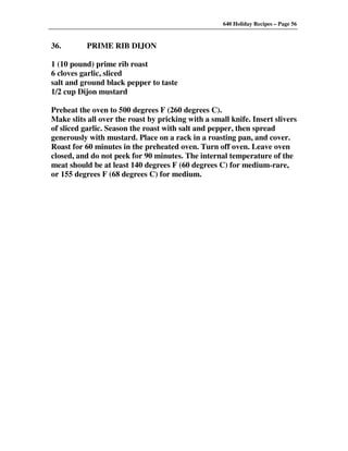 640 Holiday Recipes Volume One