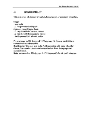 640 Holiday Recipes Volume One
