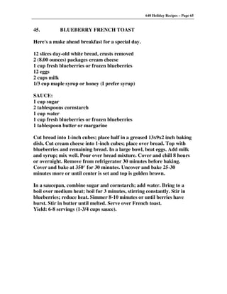 640 Holiday Recipes Volume One