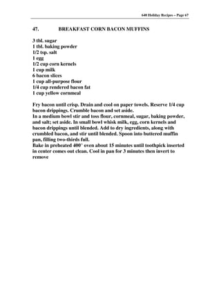 640 Holiday Recipes Volume One