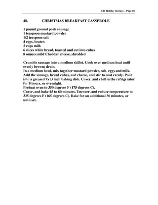 640 Holiday Recipes Volume One