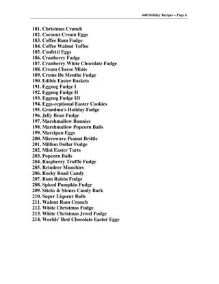 640 Holiday Recipes Volume One