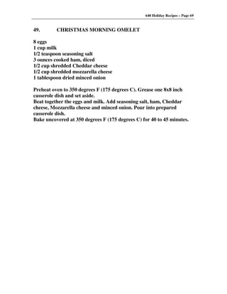 640 Holiday Recipes Volume One