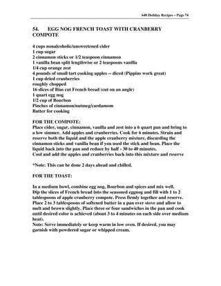 640 Holiday Recipes Volume One