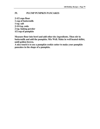 640 Holiday Recipes Volume One
