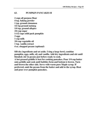 640 Holiday Recipes Volume One
