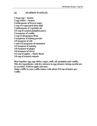 640 Holiday Recipes Volume One