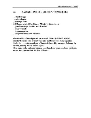 640 Holiday Recipes Volume One