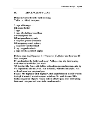 640 Holiday Recipes Volume One