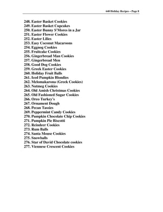 640 Holiday Recipes Volume One