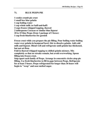 640 Holiday Recipes Volume One