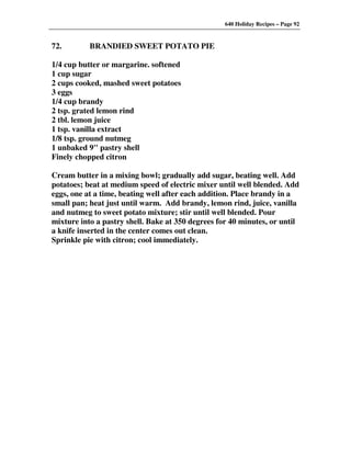 640 Holiday Recipes Volume One