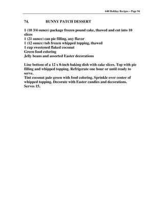 640 Holiday Recipes Volume One