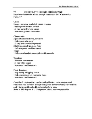 640 Holiday Recipes Volume One