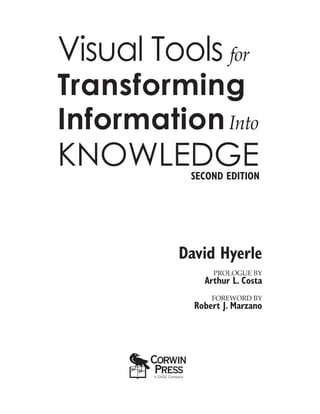 Visual Tools for
Transforming
InformationInto
KNOWLEDGE
SECOND EDITION
David Hyerle
PROLOGUE BY
Arthur L. Costa
FOREWORD BY
Robert J. Marzano
CORWIN
PRESS
A SAGE Company
 