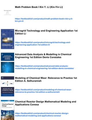 Li Ray Kin Mesoscale modeling in chemical engineering Part I 1st Edition Li | PDF