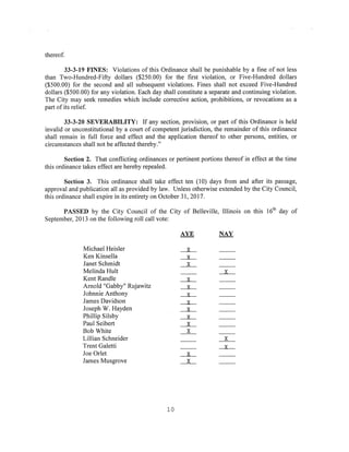 RPR Ordinance - Belleville, IL