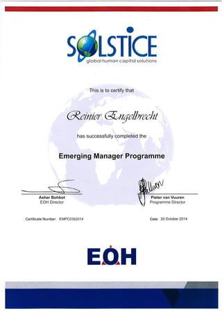 EMP Certificate