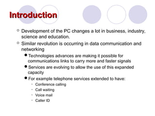 fundamentals of data networks and communication | PPT