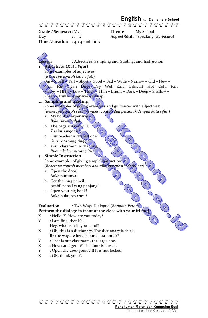 59107888 rangkuman materi dan kumpulan soal bahasa inggris 59107888 rangkuman materi dan kumpulan soal bahasa inggris