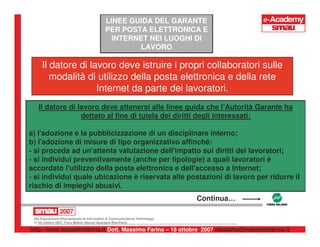 Privacy e Rapporto di Lavoro