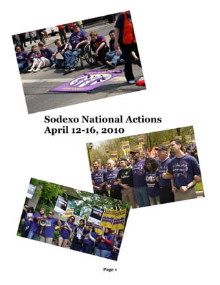 Page 1
Sodexo National Actions
April 12-16, 2010
 