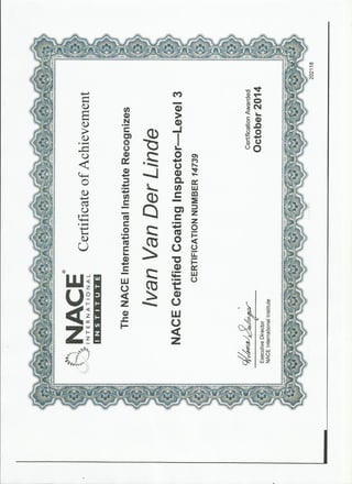NACE Level 3 Certificate