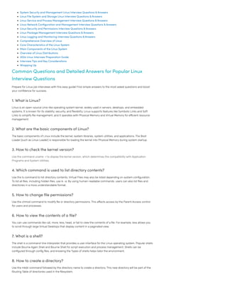 Top 40 Linux Interview Questions and Answers (2024) – My 591Lab Review ...