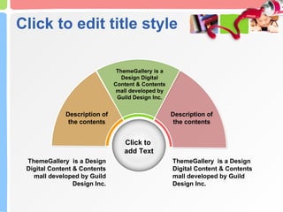 Click to edit title style ThemeGallery is a Design Digital Content & Contents mall developed by Guild Design Inc. Click to  add Text Description of the contents Description of the contents ThemeGallery  is a Design Digital Content & Contents mall developed by Guild Design Inc. ThemeGallery  is a Design Digital Content & Contents mall developed by Guild Design Inc. 