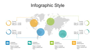 Infographic Style
Easy to change
colors, photos and
Text.
Contents
Performance
Easy to change
colors, photos and
Text.
Contents
Performance
Easy to change
colors, photos and
Text.
Contents
Performance
Easy to change
colors, photos and
Text.
Contents
Performance
Country
Data_01 : 12,000
Data_02 : 23,300
Country
Data_01 : 12,000
Data_02 : 23,300
Country
Data_01 : 12,000
Data_02 : 23,300
Country
Data_01 : 12,000
Data_02 : 23,300
 