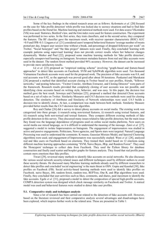 Exploring Machine Learning Techniques For Fake Profile Detection In Online Social Networks Pdf Exploring Machine Learning Techniques For Fake Profile Detection In Online Social Networks Pdf