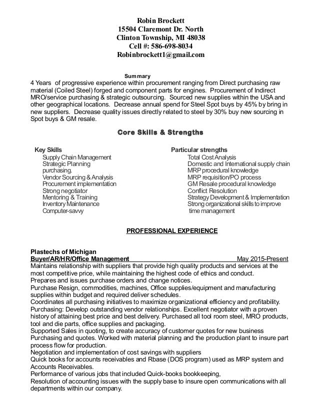 Resume Robin Brockett9715