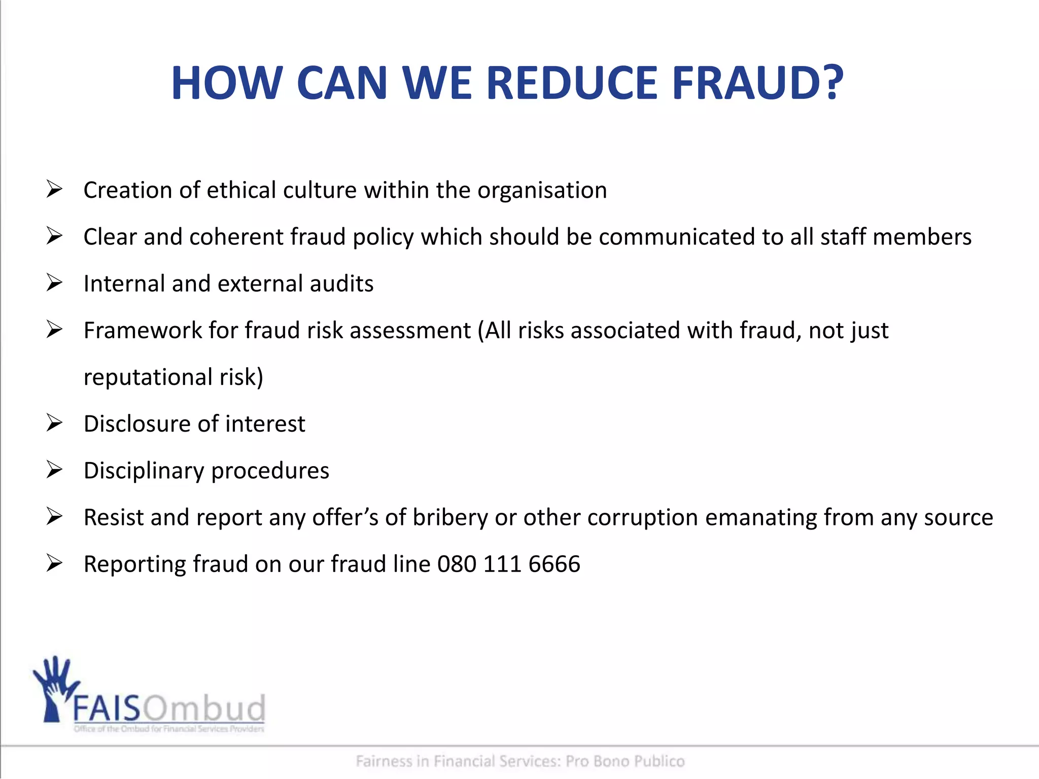 Fraud in the workplace | PPTX