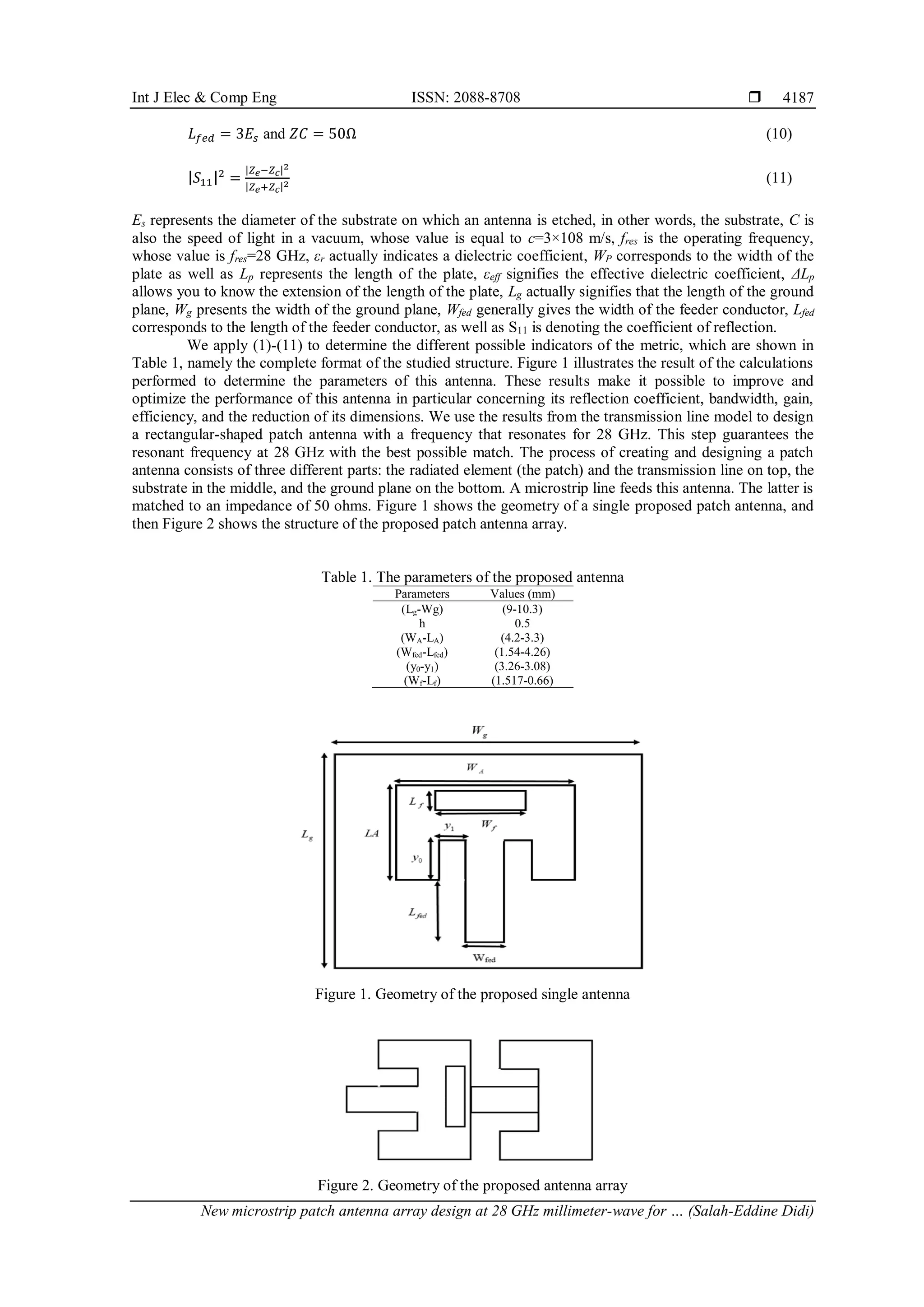 New microstrip patch antenna array design at 28 GHz millimeter-wave for ...
