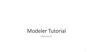 Modeler Tutorial
Objective #2
24
 