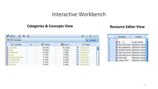 Interactive Workbench
Categories & Concepts View Resource Editor View
57
 