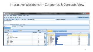 Interactive Workbench – Categories & Concepts View
80
 
