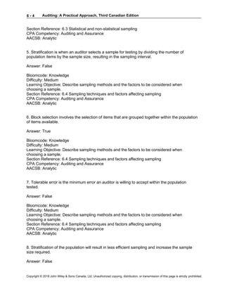 Comprehensive Guide to Auditing Sampling and Risk Response in Canadian ...
