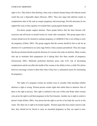 595519047 the ethics of abortion | DOCX