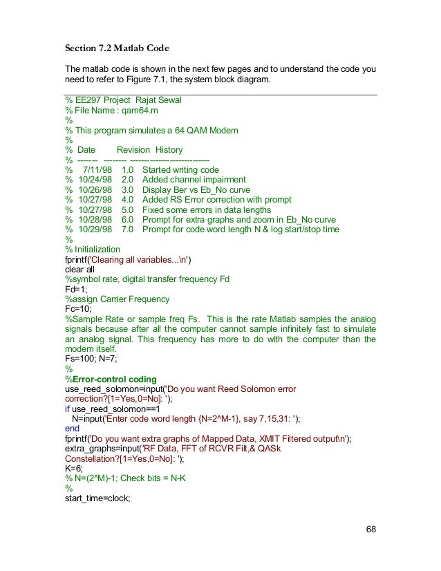 Matlab program for uniform quantization encoding and decoding key