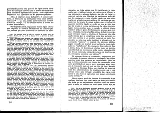 possibilidade parecia estar por trás de alguns contos exem-
pIares de "conseguir contato" que as pessoas da equipe diri-
gente usualmente apresentavam quanto a suas capacidades
terapéuticas ou acapacidade de seu psiquiatra predileto.
Além de explorar meios dísfarcados de ccmunicacáo
direta, os internados em instituicóes totaís criam sistemas
mediadosue - que nas prisóes norte-americanas recebem
o título de "kiting" - e os sistemas oficiáis já usados sao
as vezes exploradostw.
No Hospital Central, os pacientes faziam algum esforco
para explorar os sistemas estabelecidos de comunicacáo,
Um paciente que tinha trabalhado no refeitório da admi-
(118) Um exemplo disso é dado no capítulo de JAMES PECK em
CANllNE e RAINER. op. cit., p. 68, ao discutir como os grevistas da prisáo
se comunicavam:
"Mas a anota~ao maís divertida (no registro díério do guarda que
por acaso Peck conseguiu ver) era esta: 'Descobr¡ um recurso engenhoso
que usavam para passar jomais de urna cela para outra, e apreendi esse
engenho'.
Até esse momento, dávamos a esses instrumentos o nome de trans-
portes, mas lago mudamos o seu neme para recurso engenhoso. Fora
inventado no primelro dia da greve. Em tomo dos canos de aquecímentc,
onde estes entravam na parede, havia os d'scos de metal que sño encon-
trados nos encanamentos de todas as casas particulares. Como eram bas-
tante finos para passar por baixo das portas, nós os desatarraxávamos e
os ligávamos a molas com doís metros e quareme centimetros de como
primento. Inicialmente, construíamos nossas molas com os ganchos de
sacos de tabaco Bull Durham (que em Danbury era denominado Stud) e
que era distribuido peta prisio. Mais tarde, conseguimos um mapa verbo,
que nos permitiu ter provlsáo durante esse período.
No outro extremo da mola, ligávamos os jornais ou notas que deviam
ser entregues. Depois, nos abaixávamos no cháo e passávamos o disco
de metal por baixo da porta, para o outro lado do corredor, para a cela
colocada nesse lado ou para as celas vizinhas a ela. O homem dessa cela
puxava o ccrdño até que a mensagem chegasse até sua cela. Ao cobrír,
com movimentos de ziguezague, todo o comcrímento do corredor, po-
díamos chegar a todos os grevistas".
(119) Nas pris6es, ande as cartas sao freqiientemente limitadas
quanto a freqüéncia, ao conteúdo e ao destinatário, é possível empregar
códigos. DoN DEVAULT, preso da ilha de McNeil, dá um exempjo disso
(CANllNE e RAINER, op, cu.; pp. 92-93): "Quase todas as cartas so eram
censuradas quandn especificamente infringiam um dos dez itens especifi-
cados no cartáo de rejei~áo. Por exemplo, urna das minhas cartas fe¡
rejeitada porque, neta, eu pedía a mínha mae que ccptasse minhas cartas
el mandasse essas cépias para meus amigos. O censor dtsse que Isso ceso-
bedecia a regra sobre tentativa para comunicar-se com destlnatános nao-
-autorizados, através dos que o eram. No entanto quando reescrevt a
carta, disse a minha mae que, ao escrever outra carta e ver que fora
rejeitada, descobri que ela nao devia copiar minhas cartas para envié-las
a cutres, e que eu náo quería desobedecer as regras etc. Isso fo¡ aceito
piamente pelo censor! Além disso, minba máe freqüentemente citava cartas
que eram dirigidas a mim, e enviadas a era: embora escrevesse tudo ísso
claramente, as cartas eram aceitas pela censura. Bu respondía fajando
no correspondente njío-autorizado, em vez de dizer 'Escreva ao ... ' Por
coisas desse tipo, na prisao de McNeil, a gente nao levava muito a sér¡o
a censura de cartas". (... )
Outro tipo de truque é descrito por HULME. op, cít., p. 174, em sua
díscussáo das datas marcadas do ano:
''BIa tinha ucenca para escrever quatro cartas por ano a sua farnl-
tia, cada urna com cuatro páginas, e nem urna seatenca a mais, a náo
ser com licen~a especial que raramente pediaj em vez disso, transformou
sua letra grande e redonda no trac;:ado de teia de aranha que permitia
escrever mais linhas numa página; finalmente, descobriu que estava escre-
vendo como todas as outras irmás missionárias".
212
nistracáo, ou tinha amigos que lá trabalhavam, as vezes
podia usar o telefone interno na cozinha para informar a
sua enfermaria, a alguma distancia, que nao iria jantar -
pois um paciente com liberdade de movimentos pode dei-
xar de comparecer a urna refeicáo, desde que sua enfer-
maria seja avisada com antecedéncia, Os pacientes que par-
ticipavam da terapia de danea podiam usar o telefone do
pequeno escritório ligado ao poráo em que se fazia esse
tipo de terapia, e os que participavam das várias represen-
tacóes teatrais podiam usar, a vontade, o telefone interno
instalado atrás do palco. Evidentemente, a pessoa que rece-
bia a chamada precisava também deixar de lado urna regra
para conseguir chegar ao telefone, de forma que urna cha-
mada interna que se completasse entre dois pacientes, ou
entre um paciente e um auxiliar camarada ou outro fun-
cionárío, era algo que podia justificar a afirmativa de ter
conseguido "explorar" o hospital. Os teletones públicos
pagos, colocados no hospital, eram também as vezes explo-
rados ou "trabalhados". Se conseguisse ficar todos os dias,
amesma hora, em determinado telefone pago, um paciente
corn liberdade de movimentos podia receber chamadas diá-
rias de sua namorada, independentemente do local em que
ela conseguisse encontrar um telefonel 20•
. Os sistemas ilícitos de transmissáo, empregados para
a circulacáo de pessoas, objetos ou mensagens, tém alguns
aspectos gerais que merecem ser mencionados. Urna vez
que Se tenha construído um sistema de transmissáo, existe
certa possibilidade de que os que o empregam sejam capa-
zes de transmitir mais do que um tipo de item, Segundo
a sugestáo de Gresham Sykes, isso significa, do ponto de
vista dos administradores do estabelecimento, que o que
comeca como urna infracño secundária das regras pode
tornar-se urna base de operacóes para passar contrabando
muito proibidol 21•
Outro aspecto geral dos sistemas de transmissáo é que
qualquer internado cuja tarefa exija que ande pela instituí-
lirao acabe por ser naturalmente escolhido como um mensa-
geiro e acabe por realizar sua tarefa dessa forma, seja por
(120) ,Esse é um ajustamento secundário moderado, no que se refere
ao uso de cabine telefónica. A. J. Liebling, em seu conhecido estudo do
Jollity Building, um ediñclo marginal de escrit6rios no centro da Bread-
way (New York), descreve o amplo uso de cabines telefónicas como
escrltérios para a reeneecac de negócios. Ver seu livro The Telephone
Boot Indian, New York, Penguin Books, 1943, pp. 31-33. O autor sugere
que, por acordo mútuo. essas cabines se transformavam em territórios
temporários para os negociantes pobres que nelas se abrigavam.
(121) SVKES, Gresham. The Corruption of Autbority and Rehabili-
tation, Social Forces, XXXIV (1956), p. 259.
213
~'
 