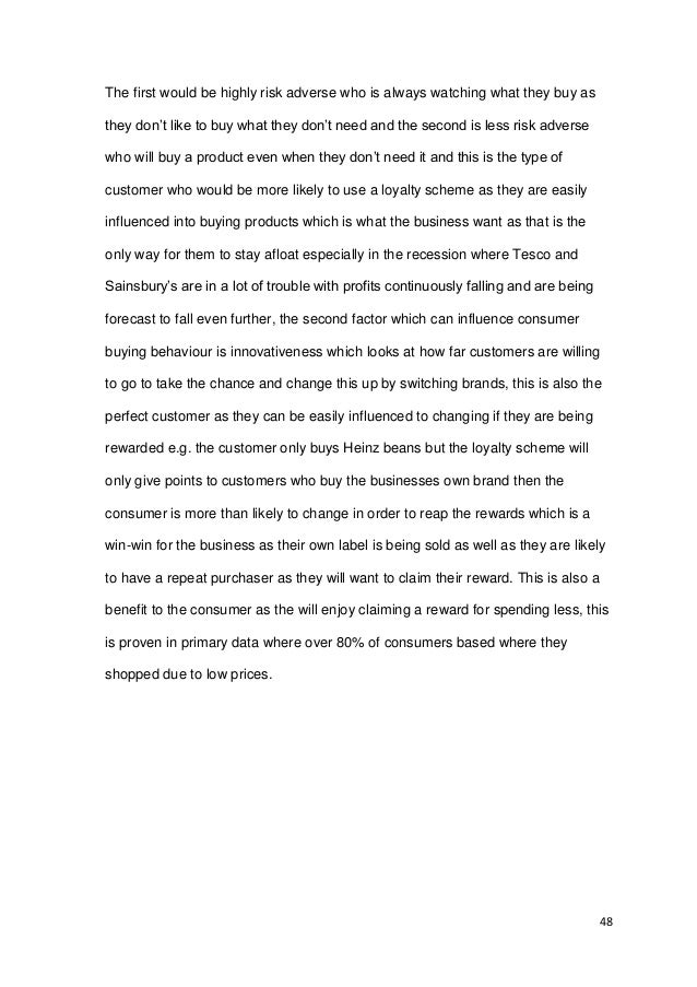 Dissertation on tesco during recession