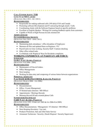 cv new pakistan | PDF