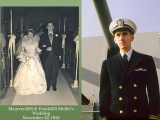Maureen(20) & Frank(23) Muller’s
Wedding
November 22, 1952
 