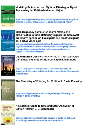 Filtering in the Time and Frequency Domains Herman J. Blinchikoff | PDF