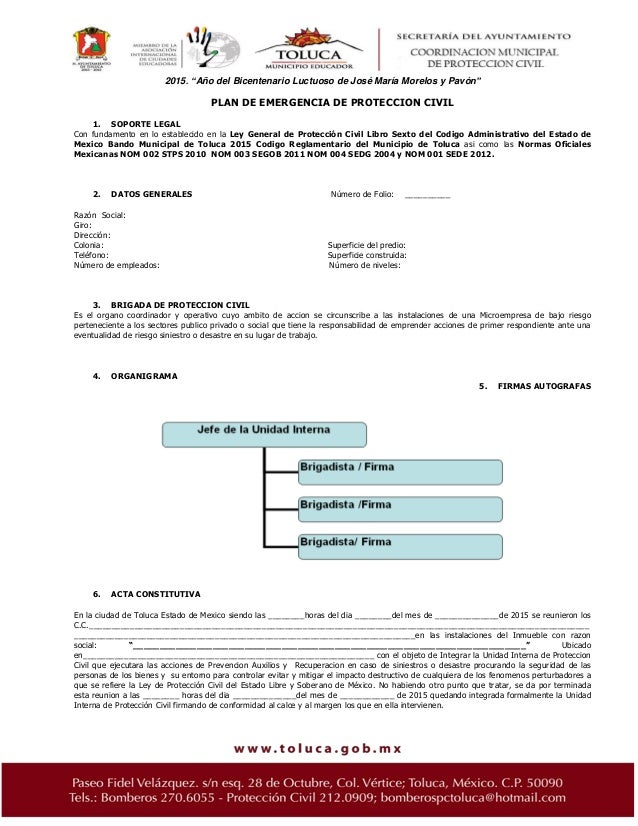 596 plan de emergencia de proteccion civil