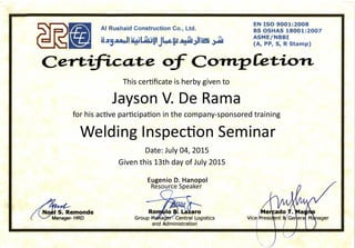 3_Welding Inspection-Seminar