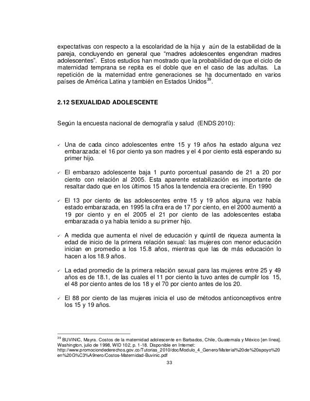 Embarazo En Adolescentes